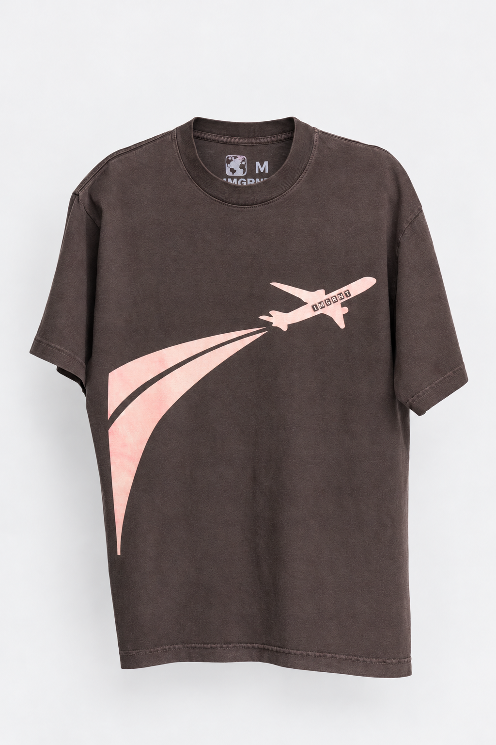 IMGRNT Flight Tee in Brown, front