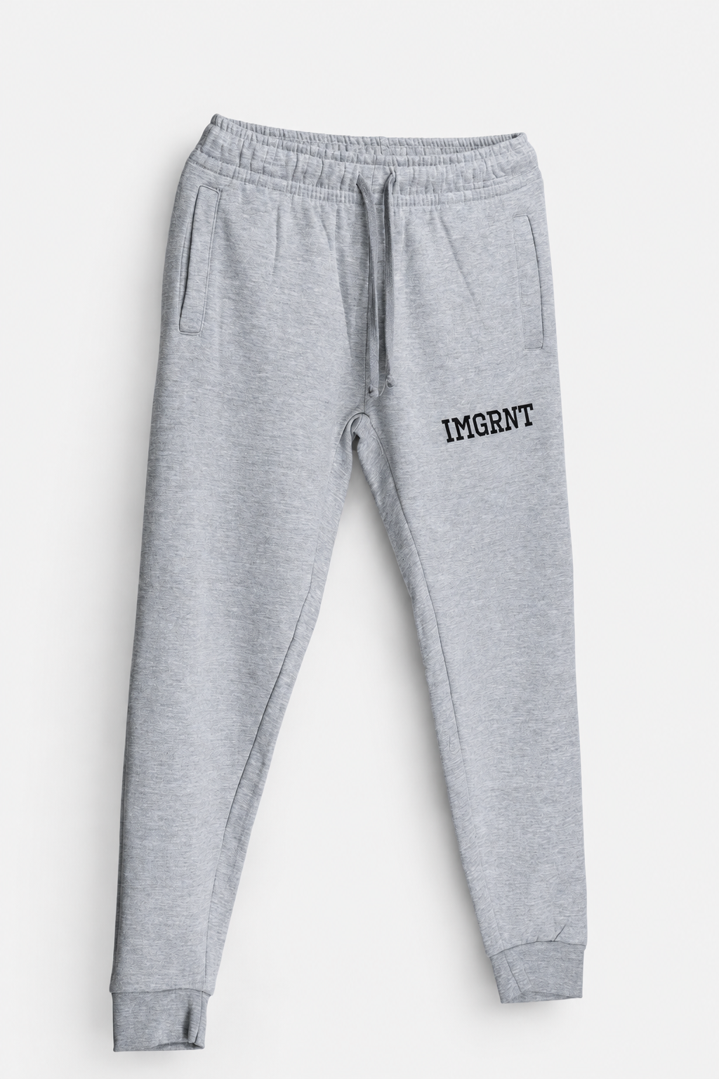 IMGRNT IMGRNT Logo Sweatpants in Heather Gray, front