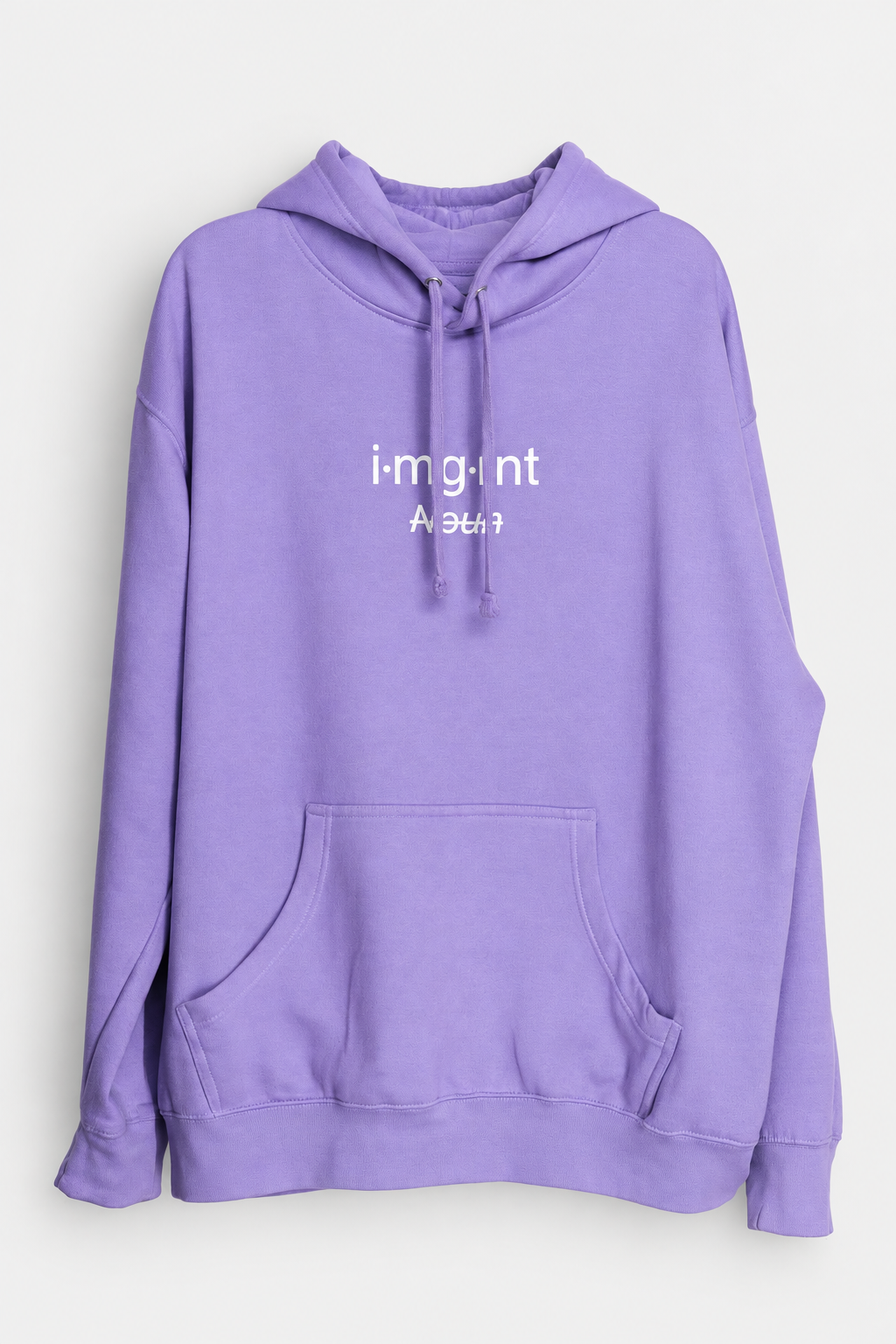 IMGRNT Passport Hoodie in Lavender, front