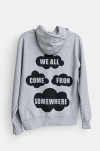 IMGRNT Flight Hoodie in Heather Gray, back