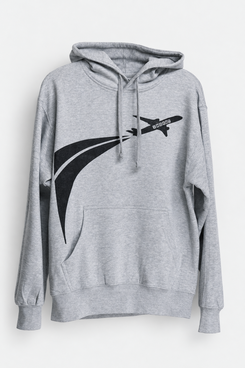 IMGRNT Flight Hoodie in Heather Gray, front