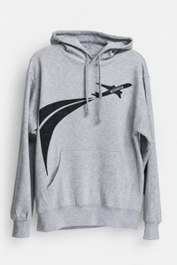 IMGRNT Flight Hoodie in Heather Gray, front