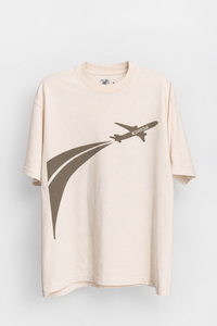 IMGRNT Flight Tee in Cream, front