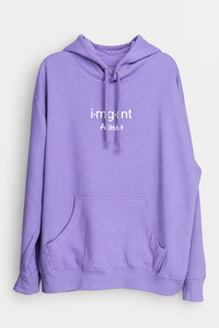 IMGRNT Passport Hoodie in Lavender, front