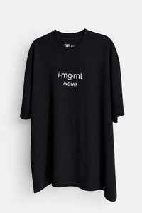 IMGRNT Passport Tee in Black, front
