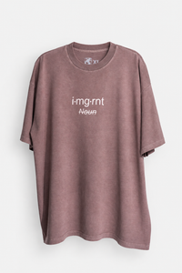 IMGRNT Passport Tee in Taupe, front