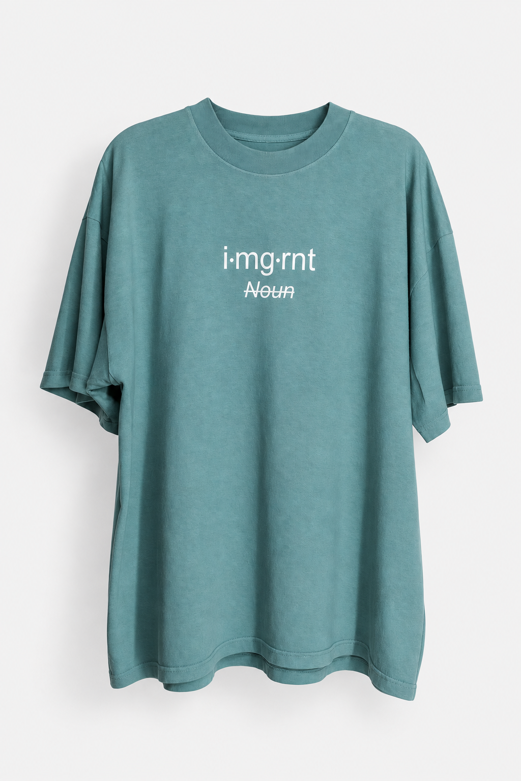 IMGRNT Passport Tee in Teal, front
