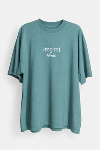 IMGRNT Passport Tee in Teal, front