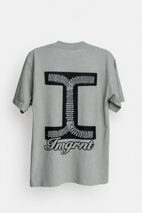 IMGRNT Railway Tee in Sage, back