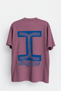 IMGRNT Railway Tee in Mauve, back